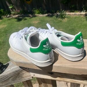 Adidas Women’s Stan Smith White and Green Sneakers